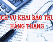 Dịch vụ kê khai thuế hàng tháng tại Hà Tĩnh